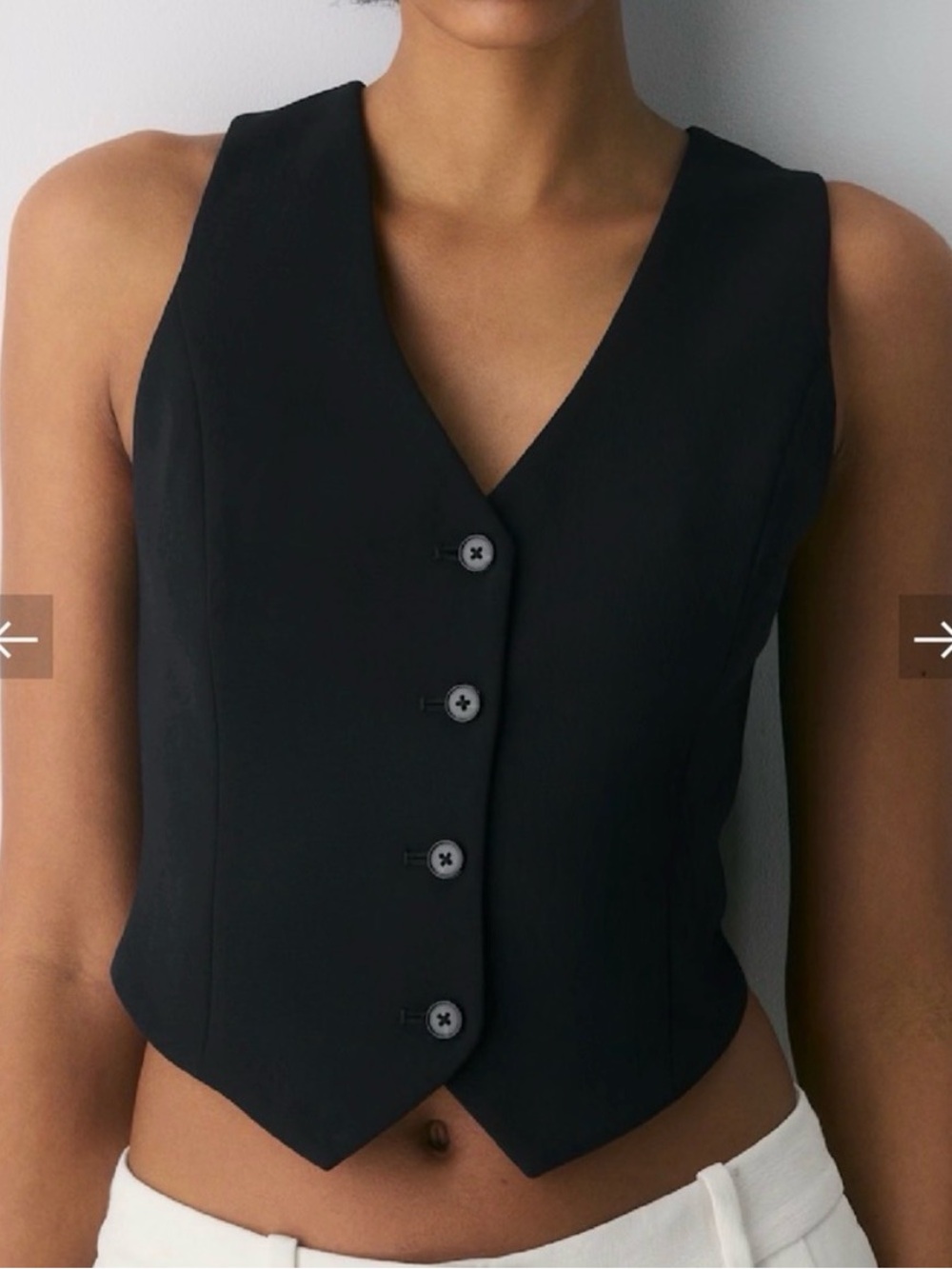 Aritzia wilfred Tailored black linen Vest - 4